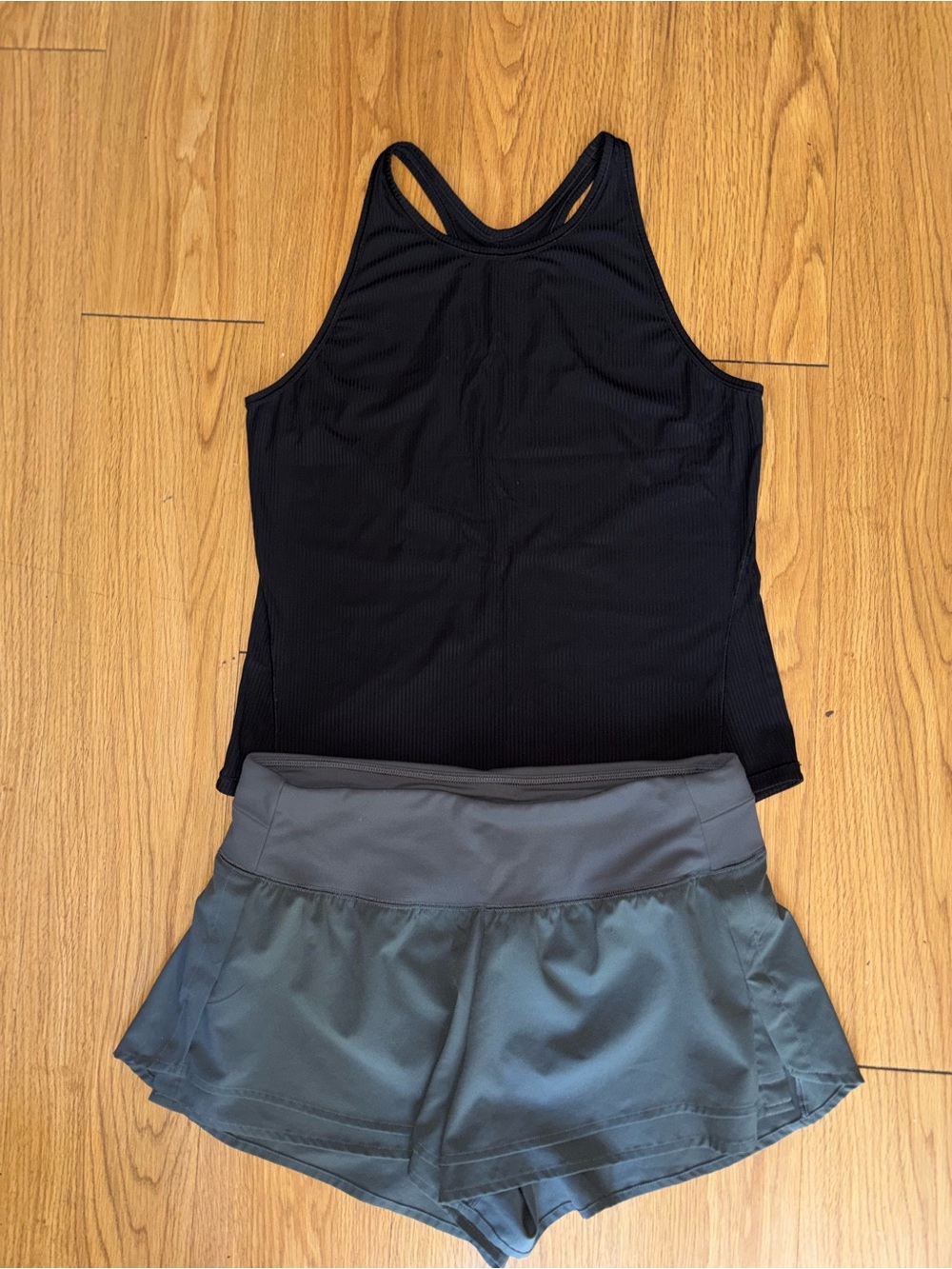 Alia Black Active Skort with Subtle Pink Logo, lululemon racer back